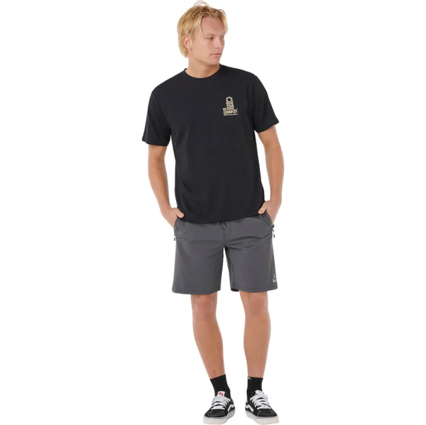2025 Rip Curl Männer Vaporcool Search Stack Tee 0K5MTE - Black / Olive